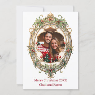 Cartes Pour Fêtes Annuelles Couronne de Noël personnalisée