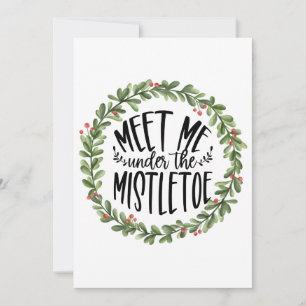Cartes Pour Fêtes Annuelles Couronne de peinture aquarelle Rendez-vous sous le