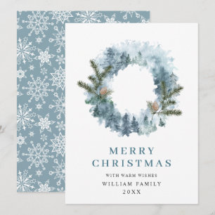 Cartes Pour Fêtes Annuelles Couronne festive à baies de houx pour Noël