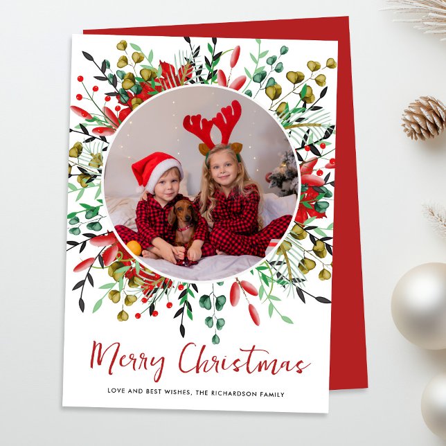 Cartes Pour Fêtes Annuelles Couronne festive de Noël Photo (Créateur téléchargé)
