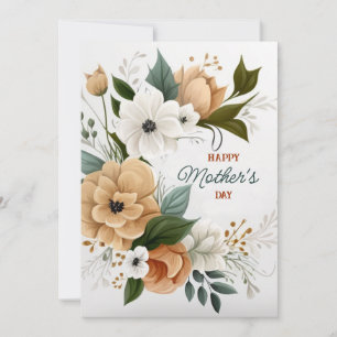 Cartes Pour Fêtes Annuelles Couronne florale vectorielle Message personnalisé