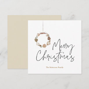 Cartes Pour Fêtes Annuelles Couronne minimaliste de Noël