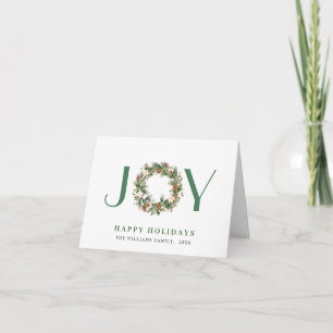 Cartes Pour Fêtes Annuelles Couronne simple de pommes de pin, joyeux Noël.