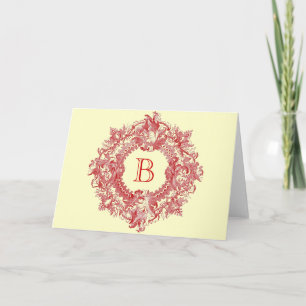 Cartes Pour Fêtes Annuelles Couronne vintage