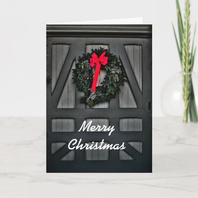 Cartes Pour Fêtes Annuelles Couronnes de Noël (Devant)
