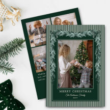 Couronnes de Noël à rayures vertes cinq photo
