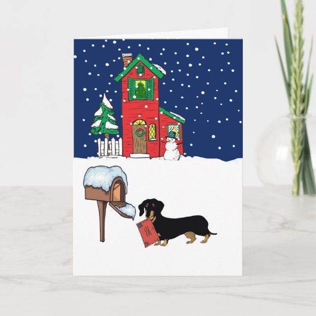 Cartes Pour Fêtes Annuelles Courrier de Noël de Doxie (Devant)