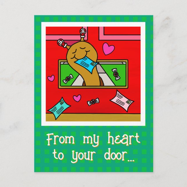 Cartes Pour Fêtes Annuelles Courrier de Noël de l'escargot mou (Devant)