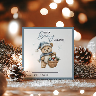 Cartes Pour Fêtes Annuelles Cours préparatoire Ourson Thème Noël de l'ours des