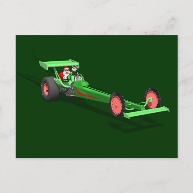 Cartes Pour Fêtes Annuelles Course du Père Noël Drag (Devant)