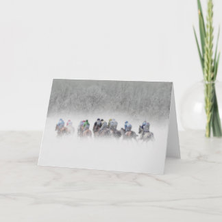 Cartes Pour Fêtes Annuelles Course hivernale à cheval