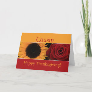 Cartes Pour Fêtes Annuelles CousinThanksgiving