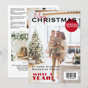 Cartes Pour Fêtes Annuelles Couverture de magazine Noël Personnalisé