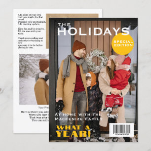 Cartes Pour Fêtes Annuelles Couverture de magazine Noël personnalisée
