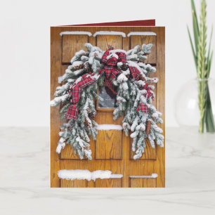 Cartes Pour Fêtes Annuelles couverture de neige pinède de Noël