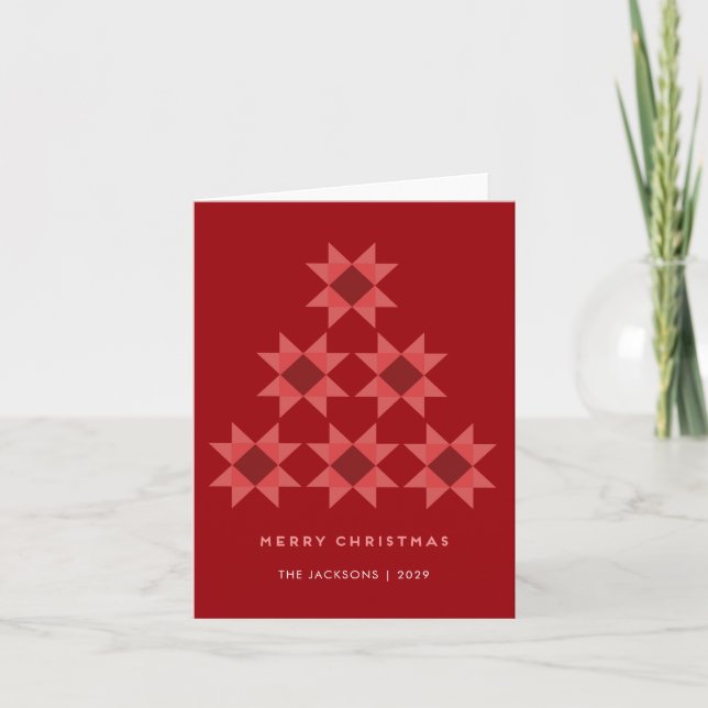 Cartes Pour Fêtes Annuelles Couverture Joyeux Noël étoile motif de vacances (Devant)