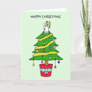 Cartes Pour Fêtes Annuelles Covid Ange de Noël dans un masque facial
