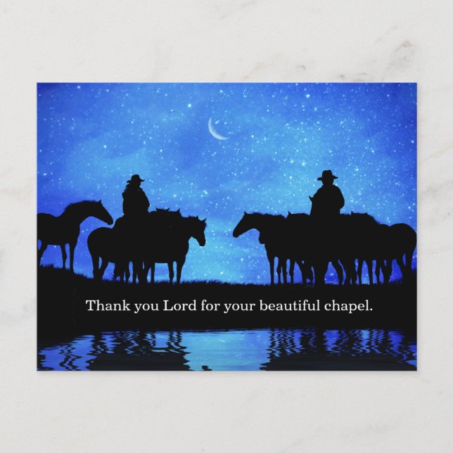 Cartes Pour Fêtes Annuelles Cowboy Cowgirl Wranglers and Hors Holiday (Devant)