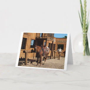 Cartes Pour Fêtes Annuelles Cowboy et cheval dans l'ouest sauvage, USA