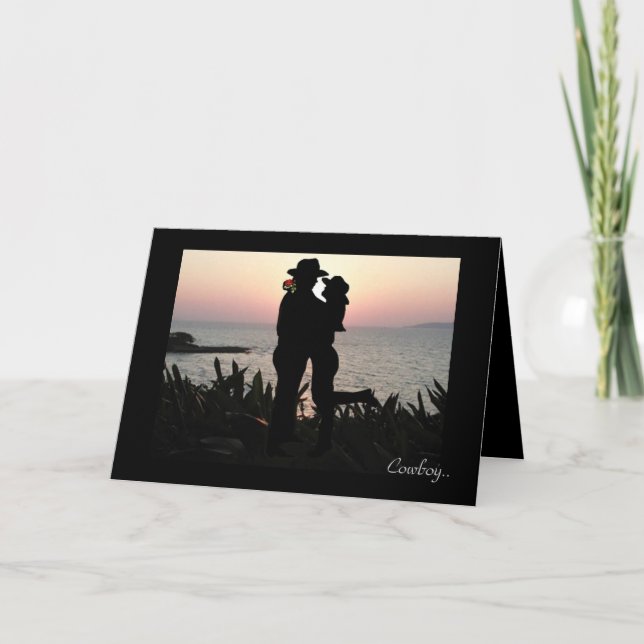 Cartes Pour Fêtes Annuelles Cowboy Valentine (Devant)