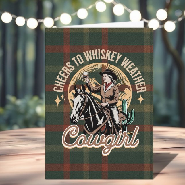 Cartes Pour Fêtes Annuelles Cowgirl Christmas (Send a little western charm this holiday season with our Cowgirl Merry Christmas and Happy New Year )