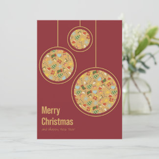 Cartes Pour Fêtes Annuelles Cozy Christmas & Happy New Year Card