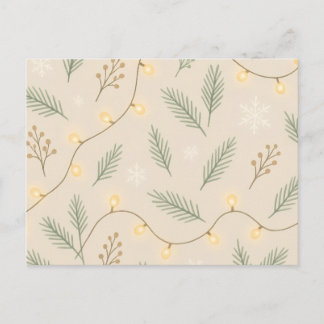 Cartes Pour Fêtes Annuelles Cozy Winter Glow - Minimalist Holiday Pattern