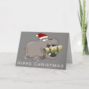 Cartes Pour Fêtes Annuelles Crackers de Noël hippo