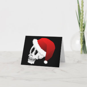 Cartes Pour Fêtes Annuelles Crâne de Noël du Père Noël personnalisé