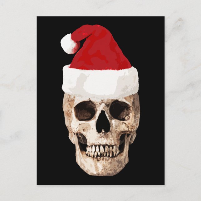 Cartes Pour Fêtes Annuelles Crâne du Père Noël - Noël est mort (Devant)