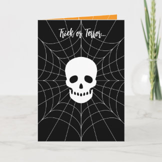 Cartes Pour Fêtes Annuelles Crâne effrayant Halloween