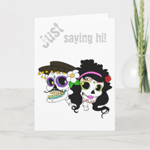 Cartes Pour Fêtes Annuelles Crâne festif mexicain