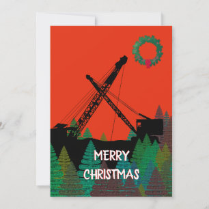 CARTES POUR FÊTES ANNUELLES CRANE OPERATOR CRANE VINTAGE CRAWLWLWEST CRANE NOR