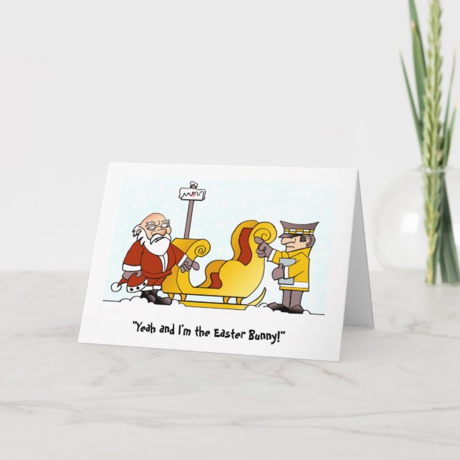 Cartes Pour Fêtes Annuelles Cranky Christmas Card. (Devant)