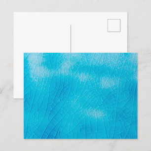 Cartes Pour Fêtes Annuelles craquelure de porcelaine turquoise avec des fissur