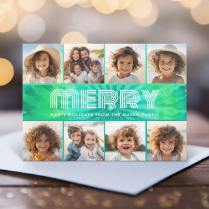 Cartes Pour Fêtes Annuelles Cravate-Dye rétro Turquoise - 8 Photo - Joyeux Noë
