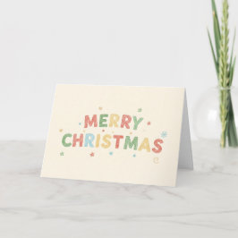 Cartes Pour Fêtes Annuelles Crayon Kids Script Merry Christmas