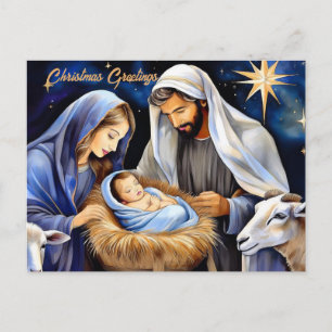 Cartes Pour Fêtes Annuelles crèche de Noël 