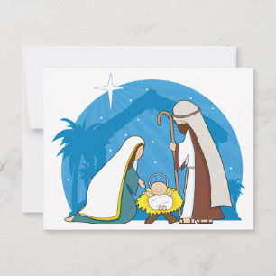 Cartes Pour Fêtes Annuelles Crèche de Noël