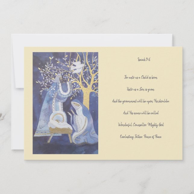 Cartes Pour Fêtes Annuelles Crèche de Noël chrétienne (Devant)