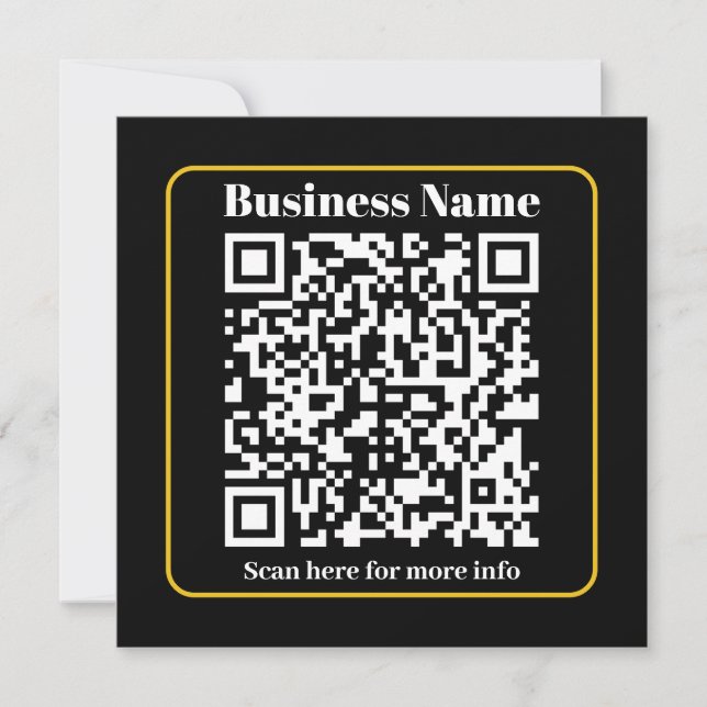 Cartes Pour Fêtes Annuelles Créer un code QR d'entreprise instantanément scann (Devant)