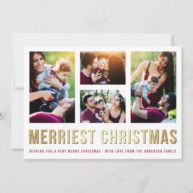 Cartes Pour Fêtes Annuelles Créer votre propre famille Noël vacances photo (Devant)