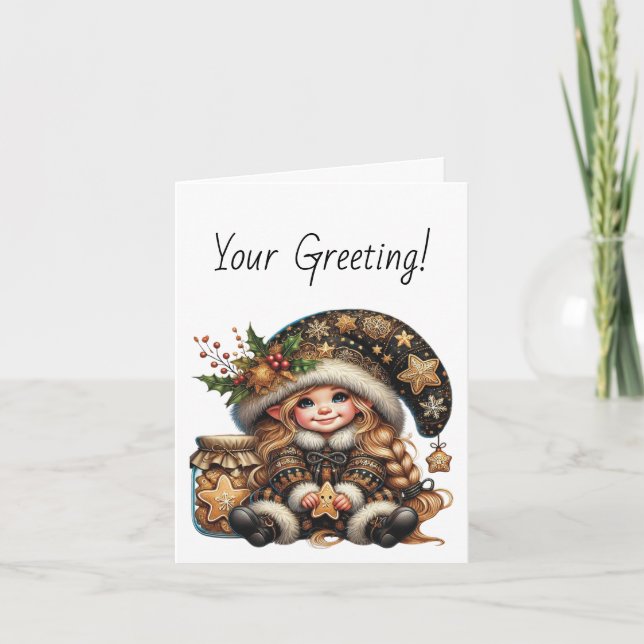 Cartes Pour Fêtes Annuelles Créez vos propres cookies de Noël magiques (Devant)