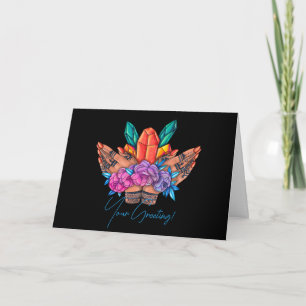Cartes Pour Fêtes Annuelles Créez vos propres mains hennées Cristaux et Roses