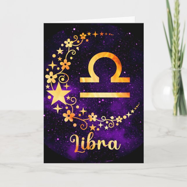 Cartes Pour Fêtes Annuelles Créez votre propre bibliothèque céleste violet Zod (Devant)