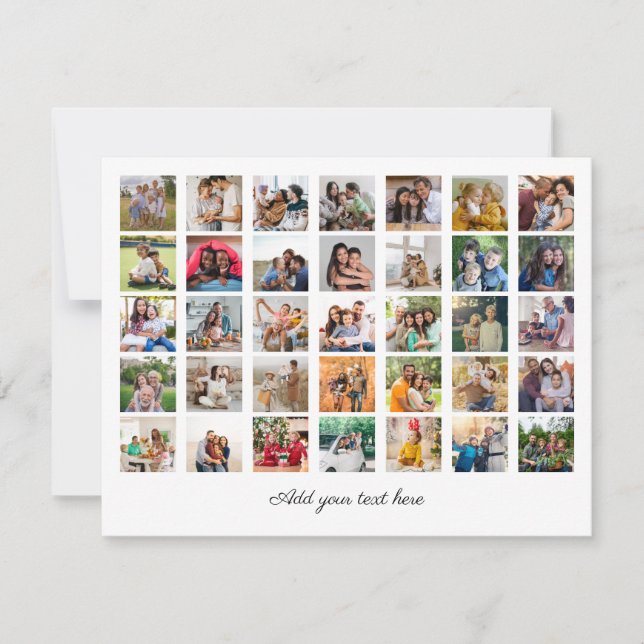 Cartes Pour Fêtes Annuelles Créez votre propre collage de 35 photos (Devant)