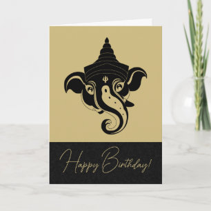 Cartes Pour Fêtes Annuelles Créez votre propre Ganesh Black & Gold