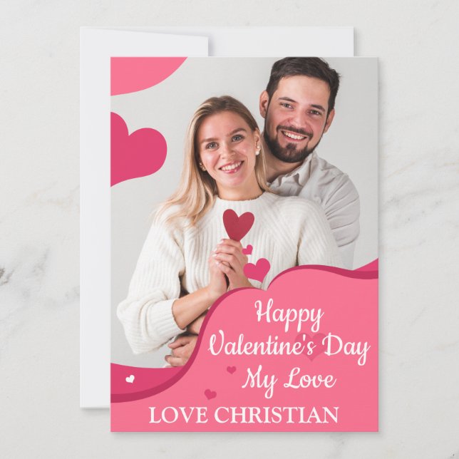 Cartes Pour Fêtes Annuelles Créez votre propre Jour de Valentines Photo Person (Devant)