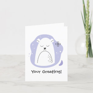 Cartes Pour Fêtes Annuelles Créez votre propre ours polaire rétro violet Noël