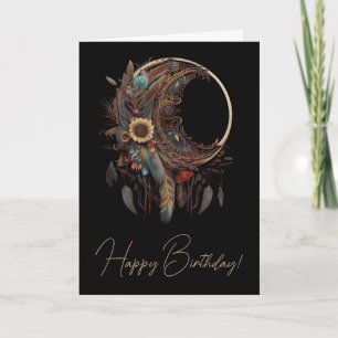 Cartes Pour Fêtes Annuelles Créez votre propre paisley floral Boho Moon
